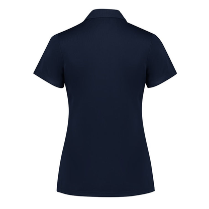 Navy, rear view, Biz Collection P206LS Womens Action Short Sleeve Polo