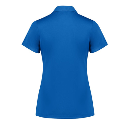 Royal blue, rear view, Biz Collection P206LS Womens Action Short Sleeve Polo