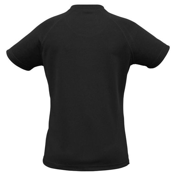 Black back view, Biz Collection T301LS Ladies Sprint Tee