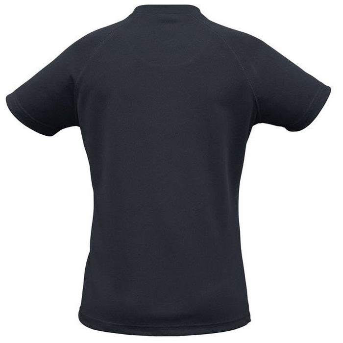 Navy rear view, Biz Collection T301LS Ladies Sprint Tee