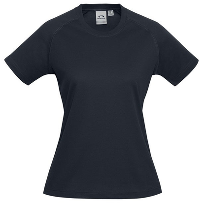 Navy, modern fit, professional or casual, Biz Collection T301LS Ladies Sprint Tee, front view