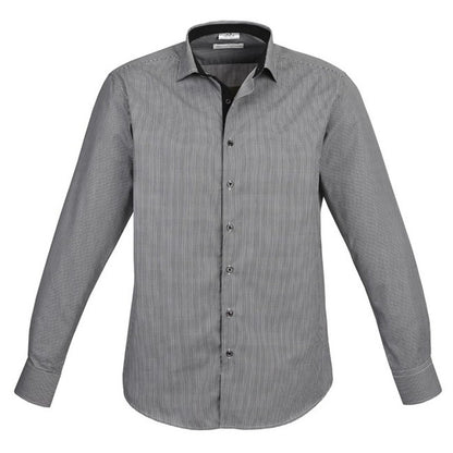 Biz Collection S267ML Edge Mens Long Sleeve Shirt Black
