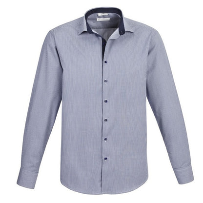 Biz Collection S267ML Edge Mens Long Sleeve Shirt blue