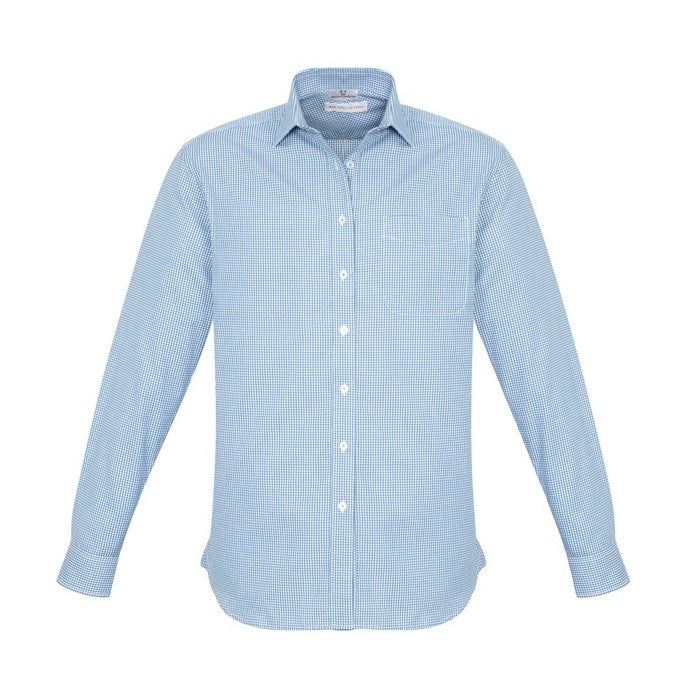 Mens light blue dress shirt, classic fit Biz Collection S716ML Ellison Mens Shirt