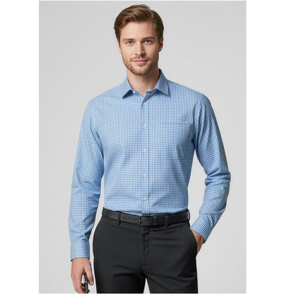 Biz Collection S716ML Ellison Mens Shirt French blue