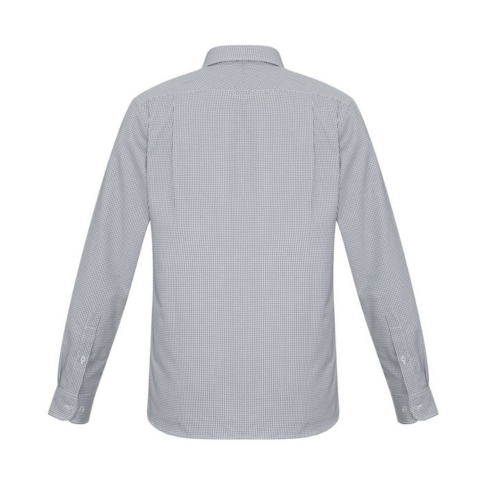 Mens silver grey wrinkle resistant Biz Collection S716ML Ellison Mens Shirt