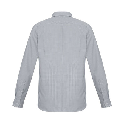 Mens silver grey wrinkle resistant Biz Collection S716ML Ellison Mens Shirt