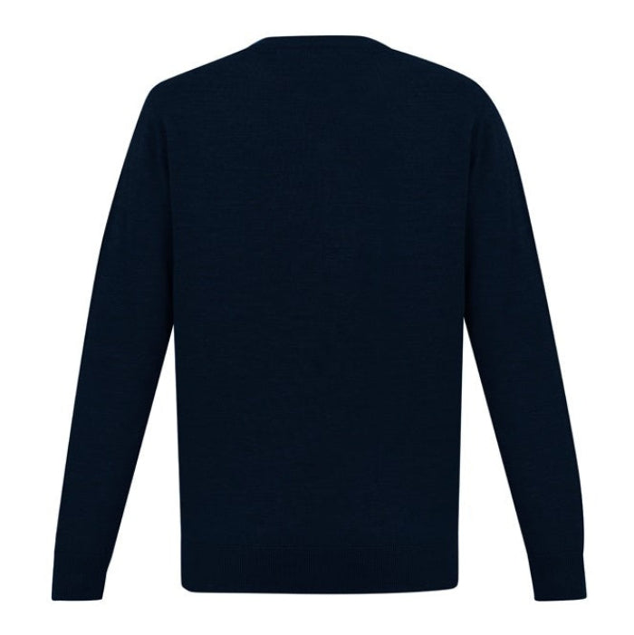 Biz Collection WP916M Roma Mens Knit Pullover - Navy - Back View