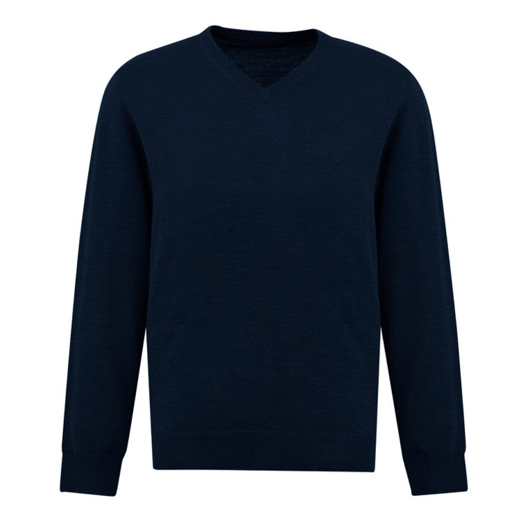 Biz Collection WP916M Roma Mens Knit Pullover - Navy - Front View