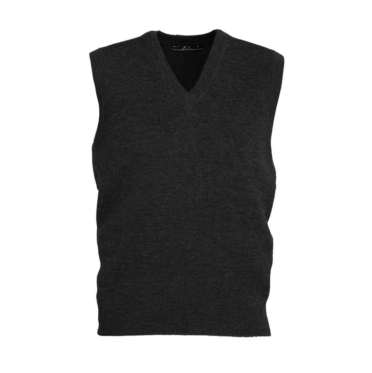 Biz Collection WV6007 Woolmix Mens Knit Vest - Black - Alternative Front View