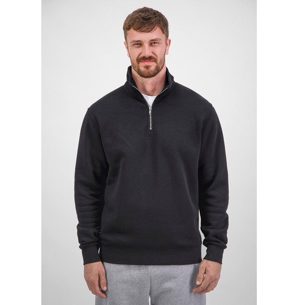 GOODMATES X2006M Mens Everyday 1/4 Zip - Black - Alternative Front View
