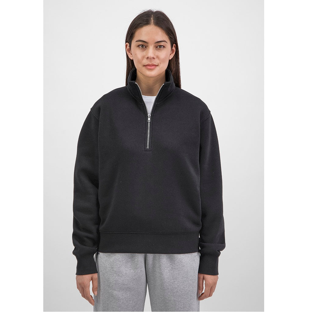 GOODMATES X2006W Womens Everyday 1/4 Zip - Black - Alternative Front View