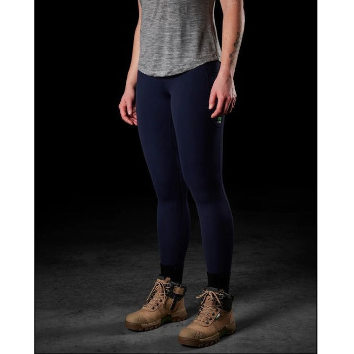 FXD WP-9W Womens 4 Way Stretch Work Leggings - Navy - Lifestyle Angled View