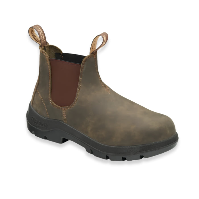 Blundstone 730 WorkLife Rustic Brown Elastic Side Boots - Front View