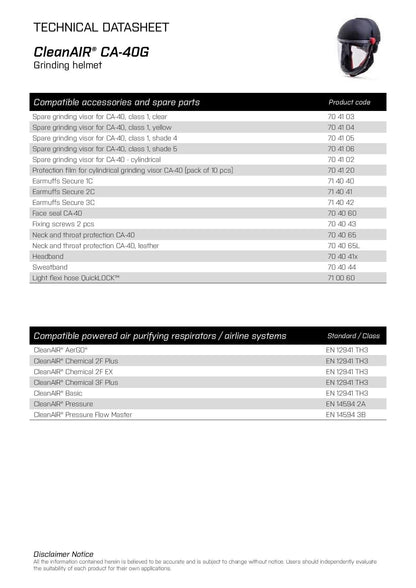 Maxisafe R304100H CleanAIR CA-40G Hard Hat w/ Toric Visor & AerGO PAPR Kit - Heavy Duty Battery