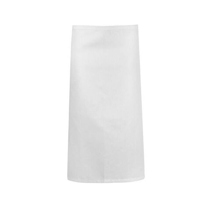 Chefscraft CA009 3/4 Length Apron 90cm x 75cm - White - Alternative Front View