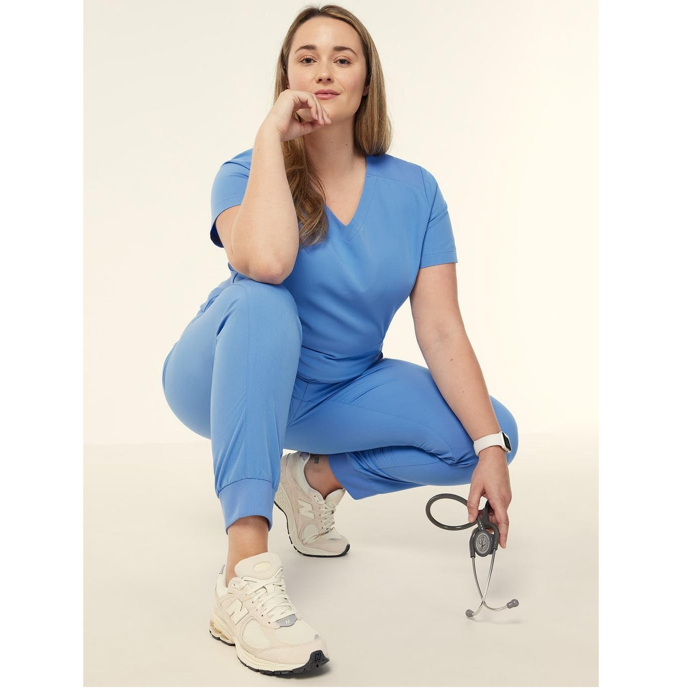 NNT CAT3ZW Invigorate Bakken Scrub Jogger - Light Blue - Alternative Front View