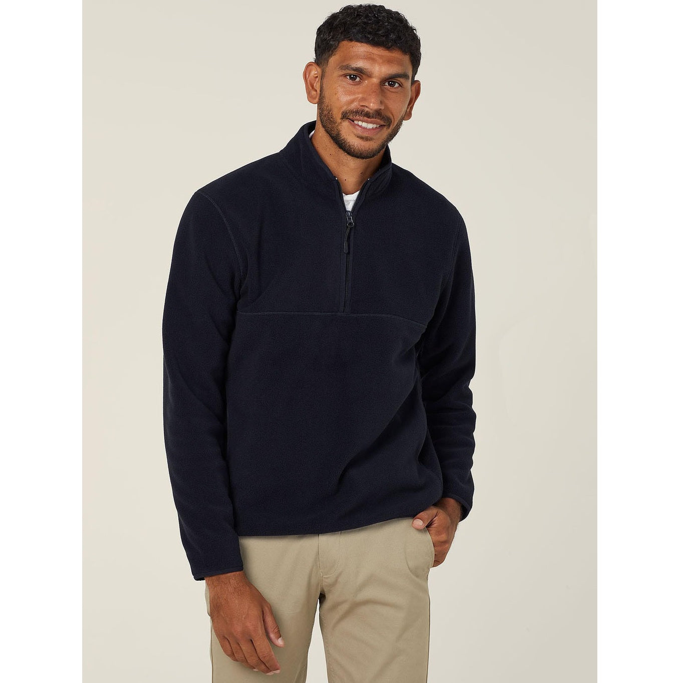 NNT CATBE9 Polar Fleece Zip Neck Pullover