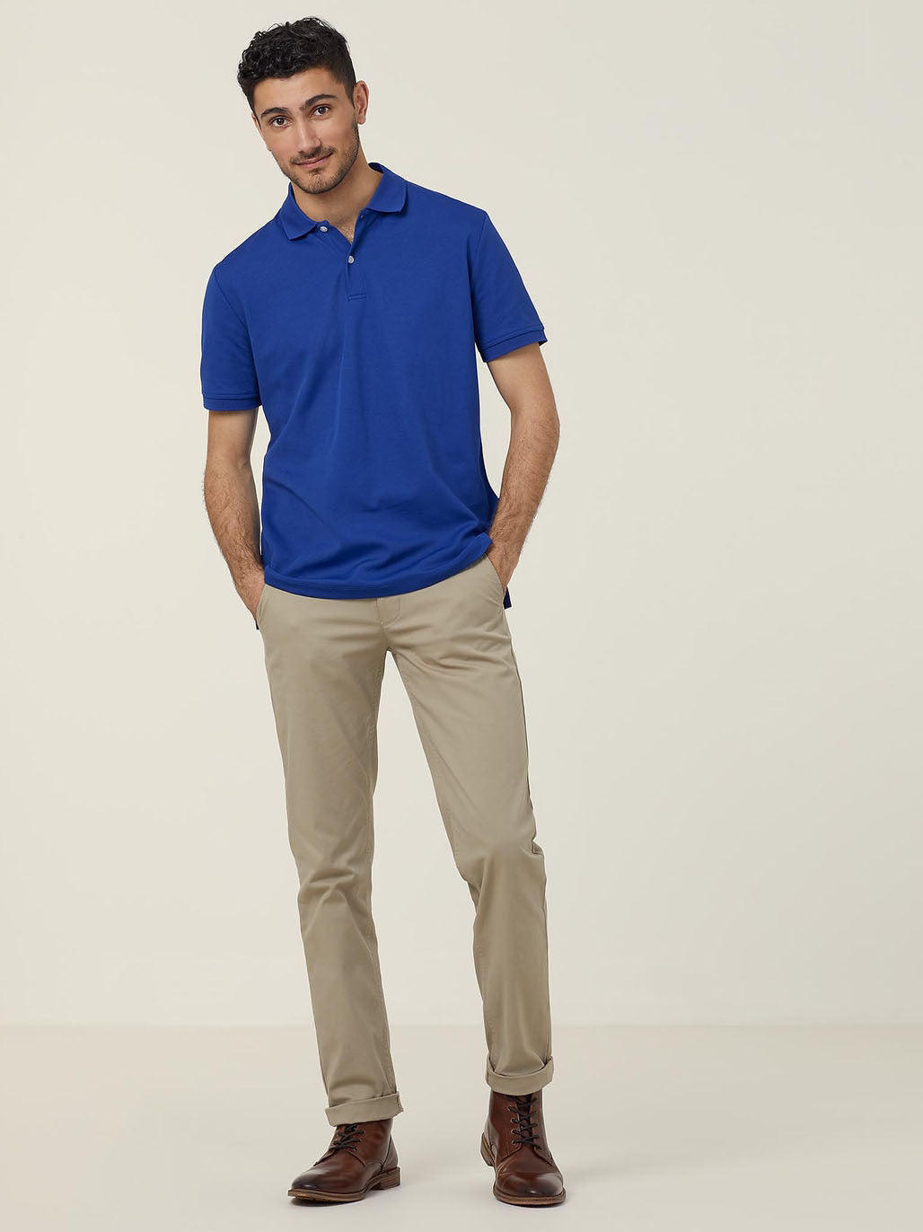 NNT CATJ2M Mens Short Sleeve Polo - Blue - Alternative Front View
