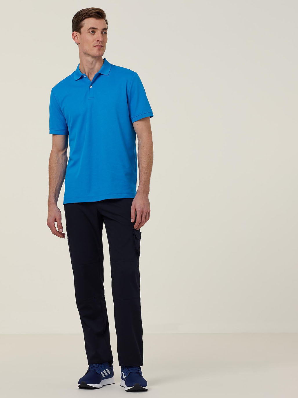 NNT CATJ2M Mens Short Sleeve Polo - Blue - Alternative Front View