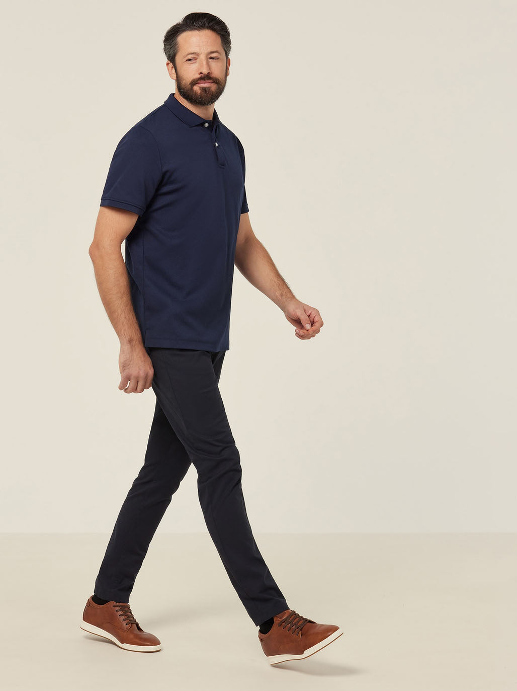NNT CATJ2M Mens Short Sleeve Polo - Navy - Alternative Front View