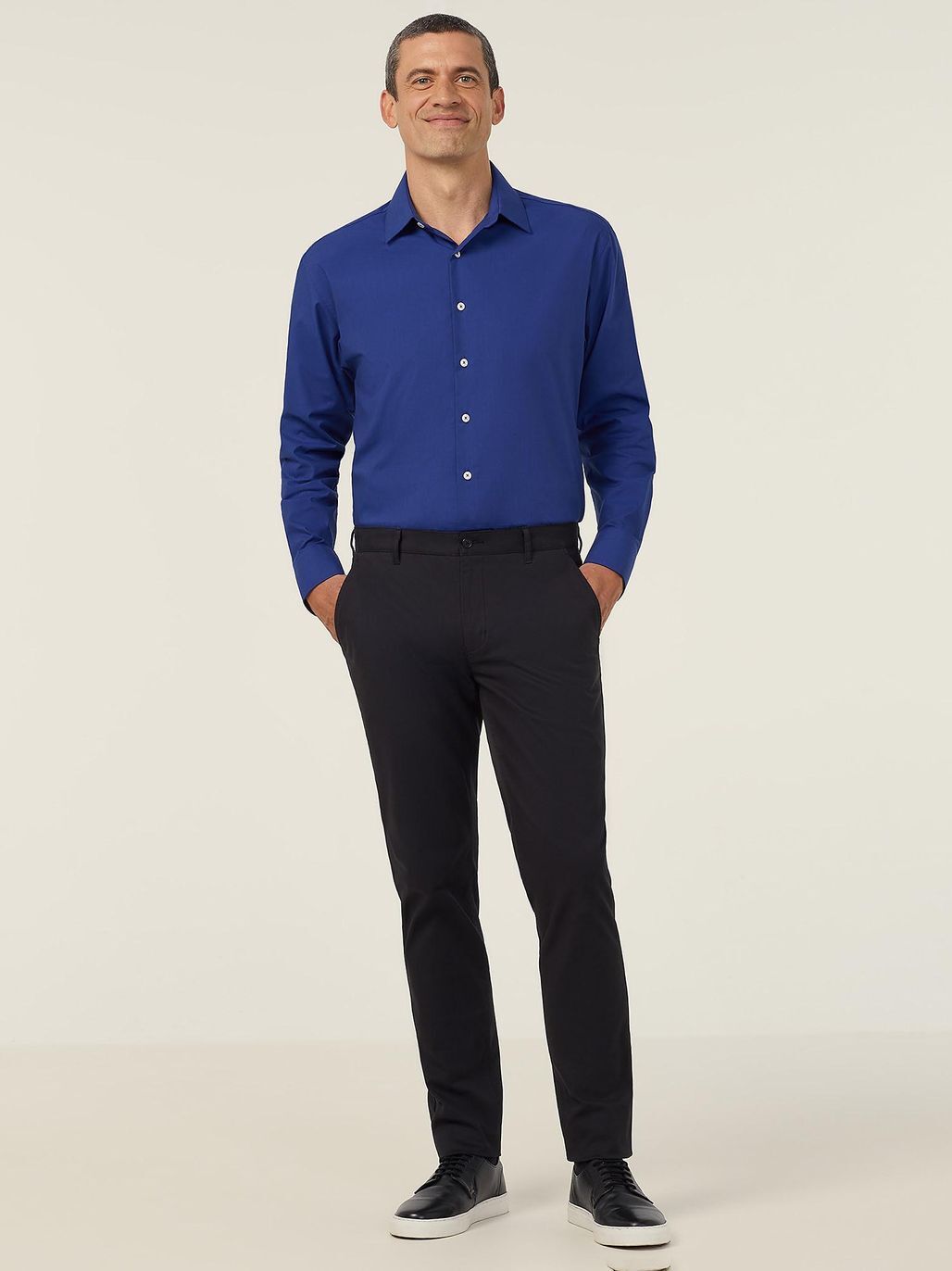 NNT CATJ8V Long Sleeve Shirt - Cobalt Blue - Alternative Front View