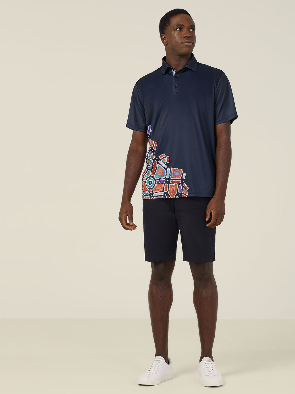 NNT CATJH6 Mens Indigenous Print Polo