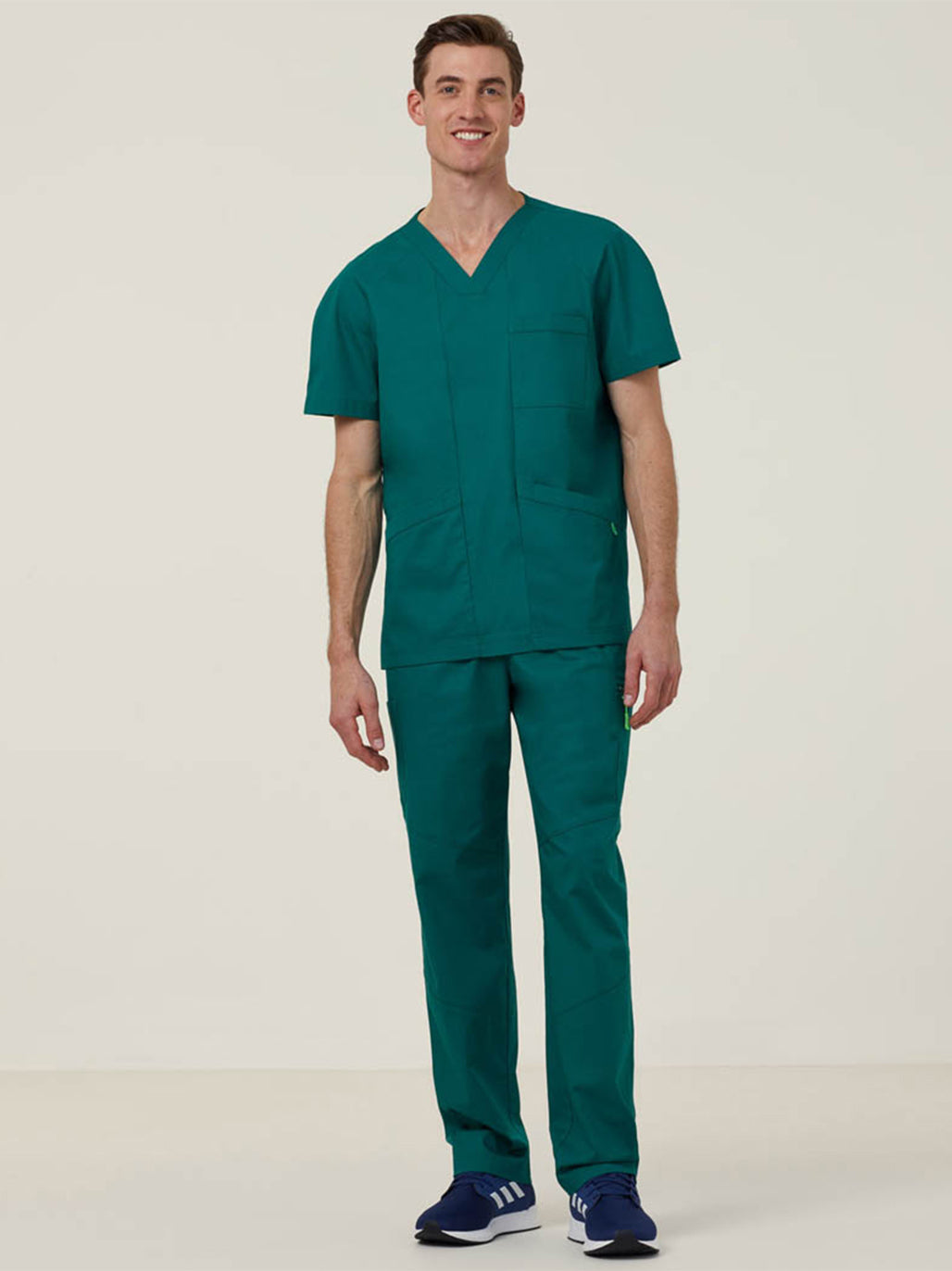 NNT CATQ4F Rontgen Elastic Waist Scrub Pant - Hunter Green - Alternative Front View