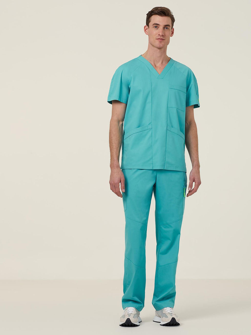 NNT CATQ4F Rontgen Elastic Waist Scrub Pant - Teal - Alternative Front View