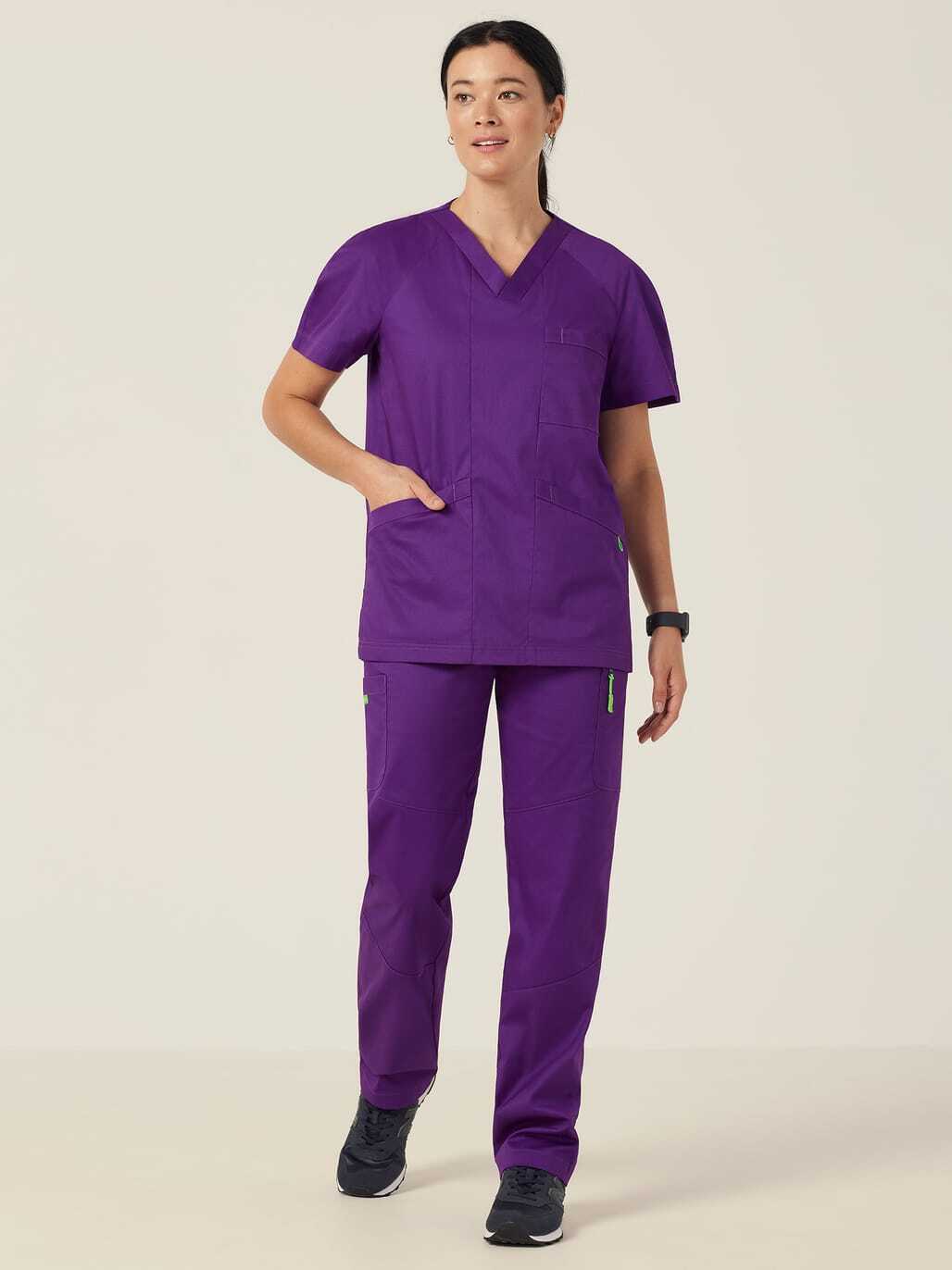 NNT CATQ4F Rontgen Elastic Waist Scrub Pant - Purple - Alternative Front View