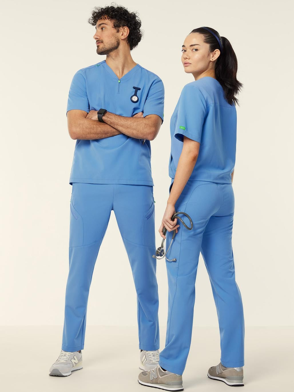 NNT CATQ54 Invigorate Drew Scrub Pant - Light Blue - Product View