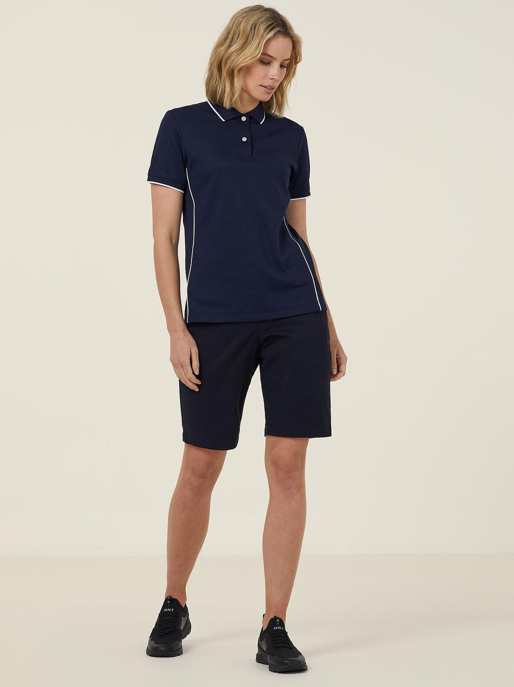 NNT CATUF7 Antibacterial Polyface Short Sleeve Tipped Polo