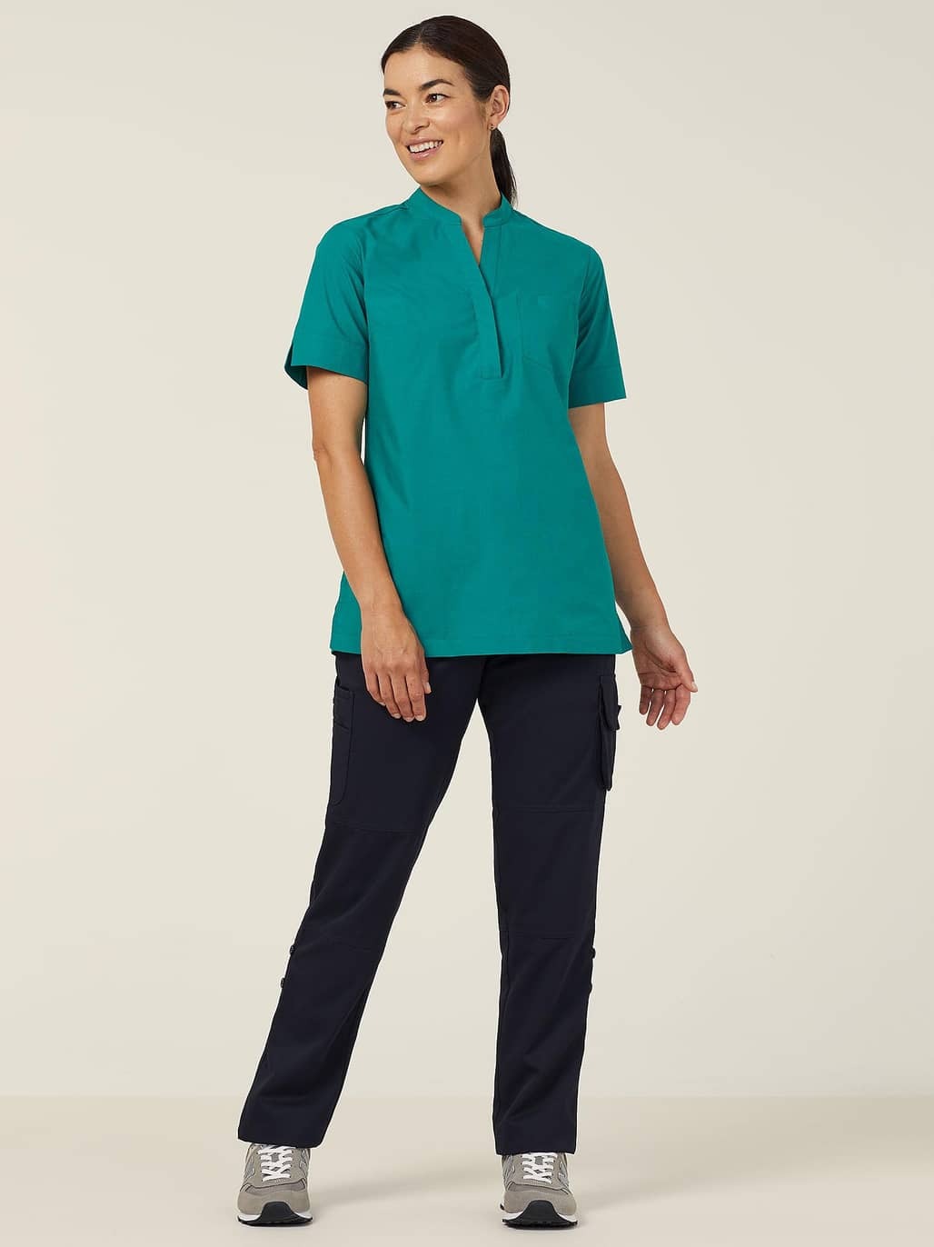 NNT CATUGA Textured Short Sleeve Tunic