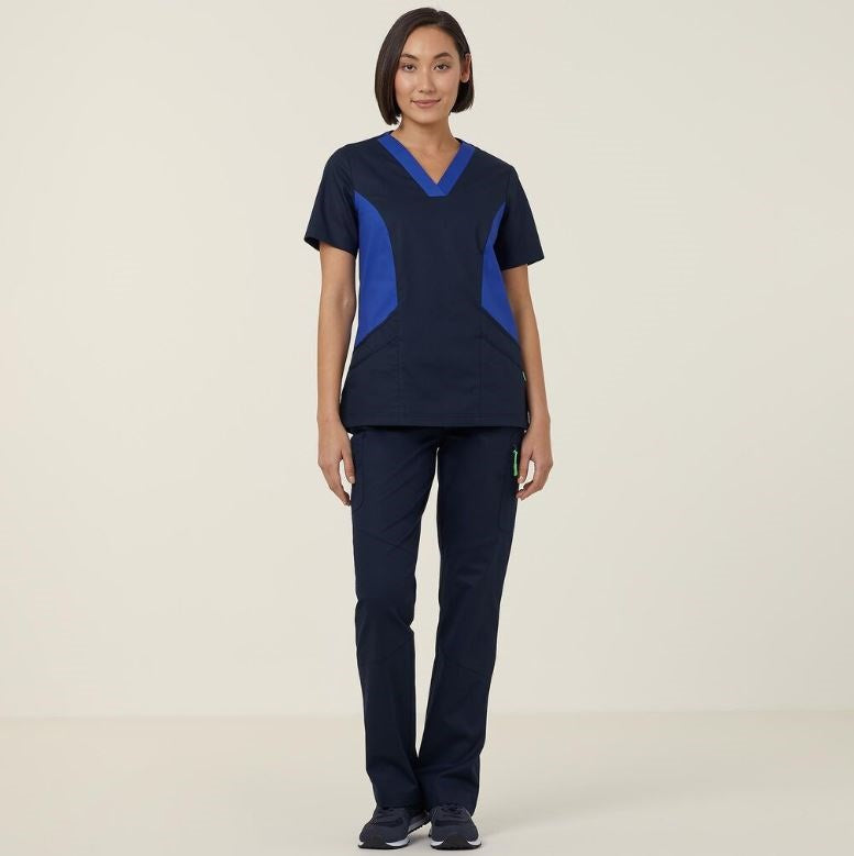 NNT CATULL Next-Gen Antibacterial Nightingale Scrub Top - Charcoal - Front View