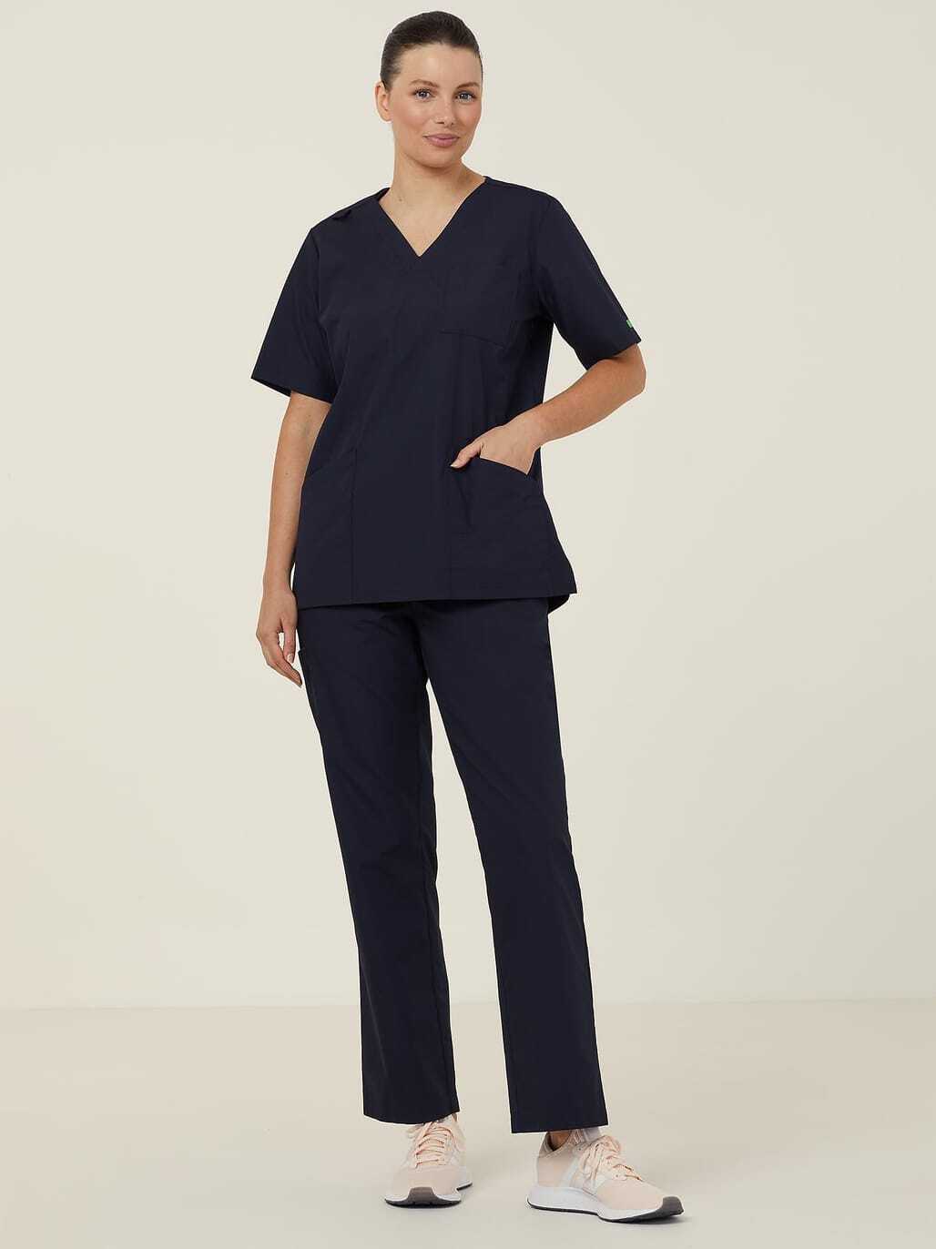 NNT CATUMN Vital Antibacterial Mayo Scrub Top - Navy - Alternative Front View
