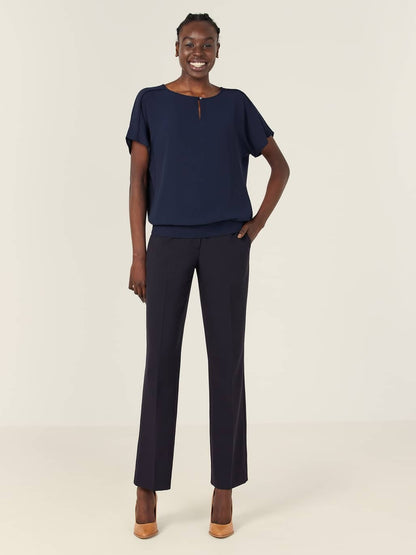 NNT CATUQT Georgie Short Sleeve Rib Hem Top