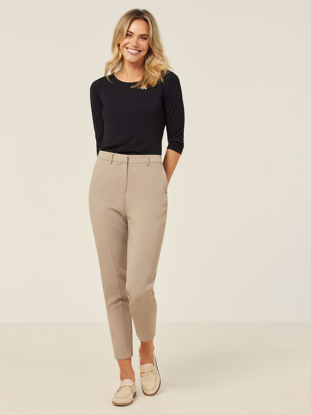 NNT CATUSX Matt Jersey Boat Neck 3/4 Sleeve Top