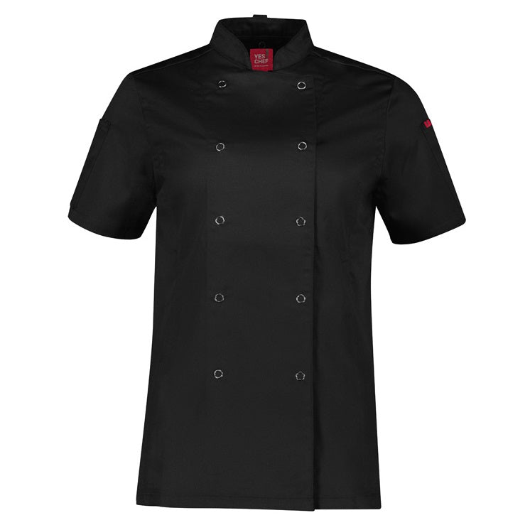 Biz Collection CH232LS Zest Womens Chef Jacket - Black - Alternative Front View