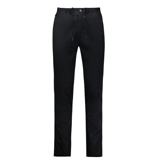 Womens black reinforced knee upf 50 sun protection button and zip up with elastic waist Biz Collection CH432L Womens Saffron Chef Flex PantPant