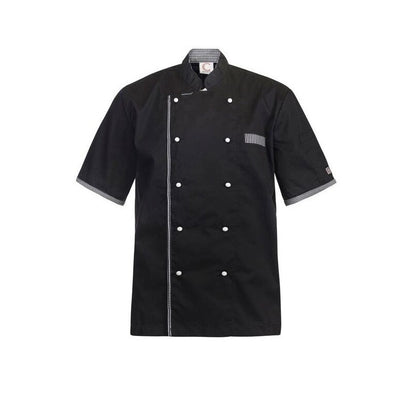 Chefscraft CJ042 DISCONTINUED Executive Chefs Lightweight Vented S/S Jacket with Checked Detail