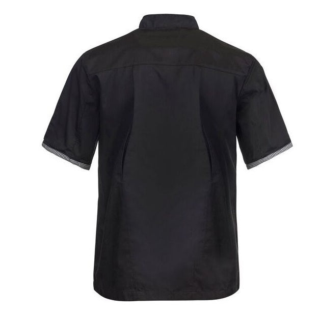 Chefscraft CJ042 DISCONTINUED Executive Chefs Lightweight Vented Short Sleeve Jacket with Checked Detail