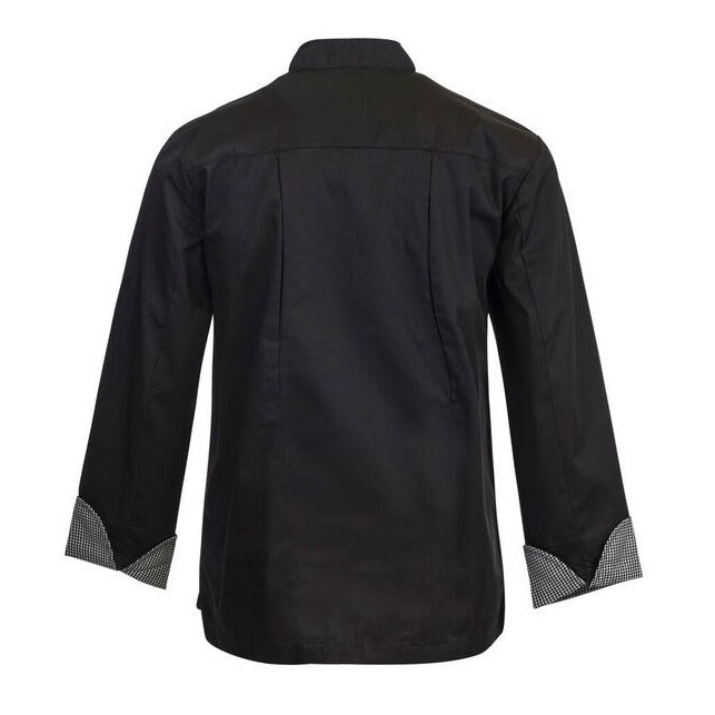 Chefscraft CJ044 DISCONTINUED Executive Chefs Lightweight Vented Jacket with Checked Detail- Long Sleeve