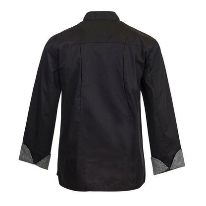 Chefscraft CJ044 DISCONTINUED Executive Chefs Lightweight Vented Jacket with Checked Detail- Long Sleeve