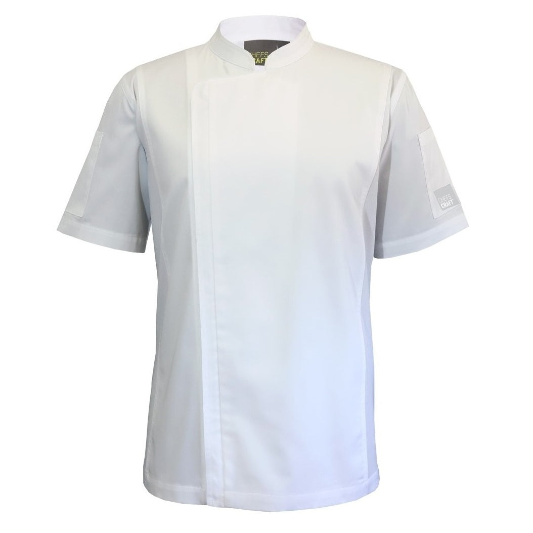 Chefscraft CJ054 Zip Chef Jacket - White - Alternative Front View