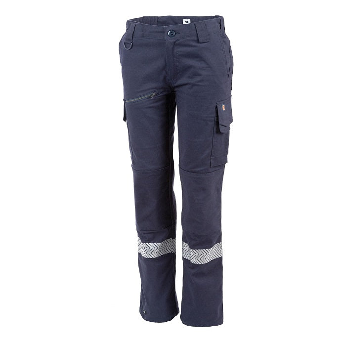 COgear CO903 Alison Hi-Vis Cargo Pants - Navy - Front View
