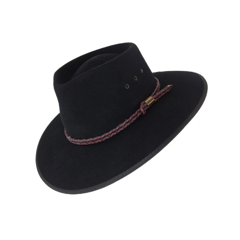 Statesman S0040090 Countryman Fur Felt Hat Black