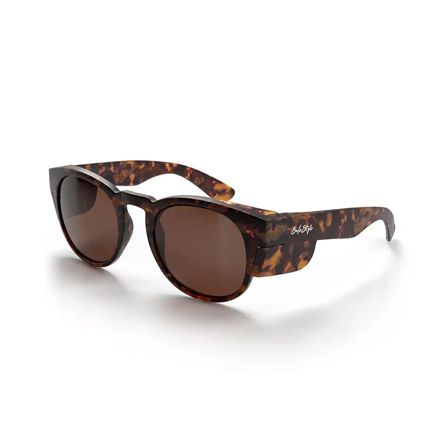 SafeStyle CRMTBRP100 Cruisers Matte Tort Frame Brown Polarised Lens - Angled View