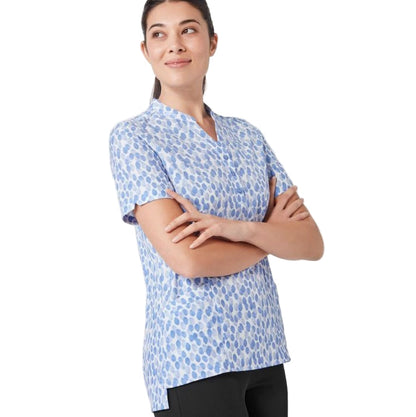 Biz Care CS450LS Womens Florence Stardust Print Tunic