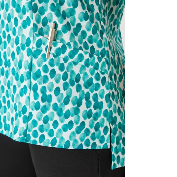 Biz Care CS450LS Womens Florence Stardust Print Tunic