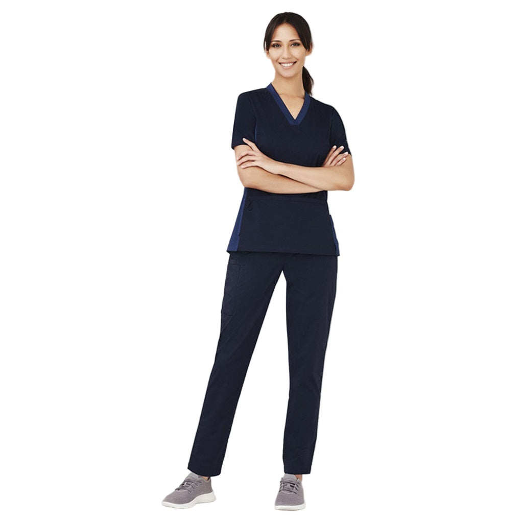 Inaura CSP047LL Womens Riley Straight Leg Scrub Pant - Midnight Navy - Front View